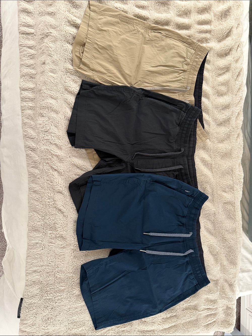 lululemon Casual Drawstring Shorts - Navy, Black, Khaki